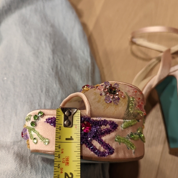 Betsey Johnson Women's Embellished Platform Heels - Picture 3 of 15